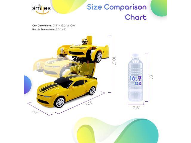 Kids Remote Control Toy Sports Car Transforming Robot RC Vehicle Toys Boys Age 8-12