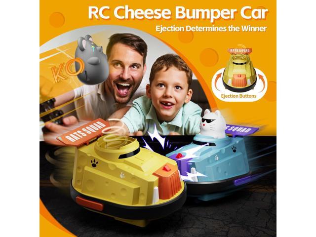 2 Pack Remote Control Car, RC Ejecting Bumper Car for Kids, Cat and Rat War Cheese Bumper Car, Car Toys for Ages 5-7, Christmas Birthday Gifts Toys...