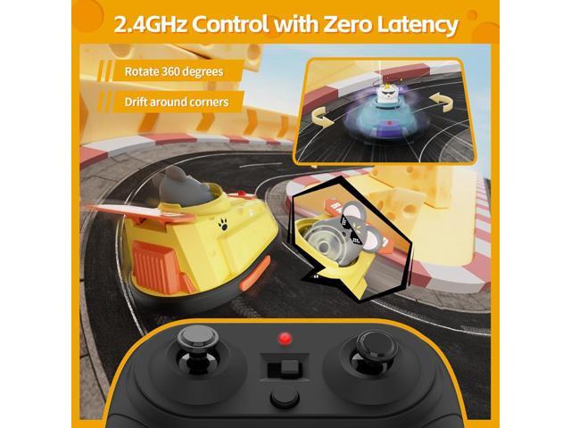2 Pack Remote Control Car, RC Ejecting Bumper Car for Kids, Cat and Rat War Cheese Bumper Car, Car Toys for Ages 5-7, Christmas Birthday Gifts Toys...
