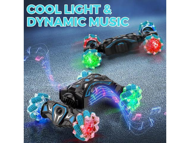 Remote Control Car for Boys 6-12 yr, Gesture Sensing RC Stunt Car Toys for Kids, 2.4gHz 4WD Hand Controlled RC Car, 360° Rotating Transform Drift...