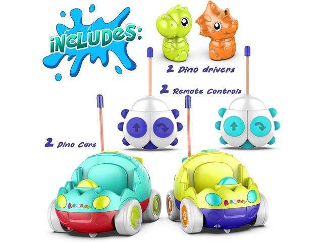 Remote Control Car for Toddlers, Toddler Toys for 18+Months RC Cars with LED Lights & Music, Dinosaur Toys for Kids 2 3 4 5 Years Old, Birthday...