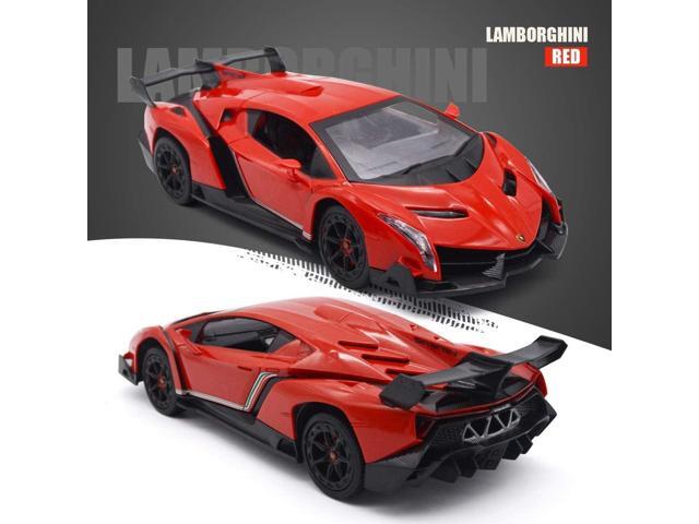 Remote Control Car RC Cars Racing Car 1:18 Licensed Toy RC Car Compatible with Lamborghini Model Vehicle for Boys 6,7,8 Years Old Halloween, red