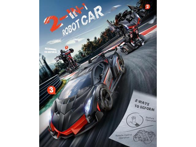 V992 Transform Remote Control Car,Transform Robot RC Cars,1:14 Scale,2-in-1 Robot Toy Car with Sound & Light Effects,Gesture Sensing,Automatic...