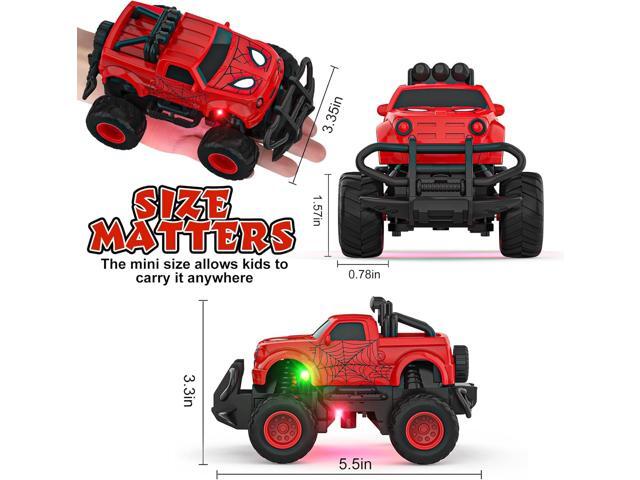 Remote Control Car for Boys 4-7, 1:43 Scale Mini RC Cars for Kids 3-5, RC Truck Christmas Birthday Gift for Toddlers 3 4 5 6 7 8 Year Old Boys (Red)