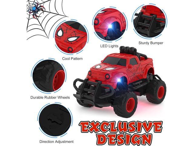 Remote Control Car for Boys 4-7, 1:43 Scale Mini RC Cars for Kids 3-5, RC Truck Christmas Birthday Gift for Toddlers 3 4 5 6 7 8 Year Old Boys (Red)
