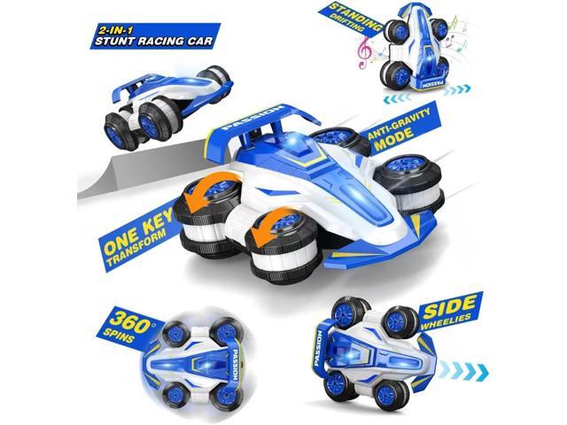 Upgraded Remote Control Car 360° Spins RC Car 2- in-1 Anti-Gravity RC Racer Wheelie Drift Stunt Car with Lights & Music Birthday Gifts Toys for 6 7 8...