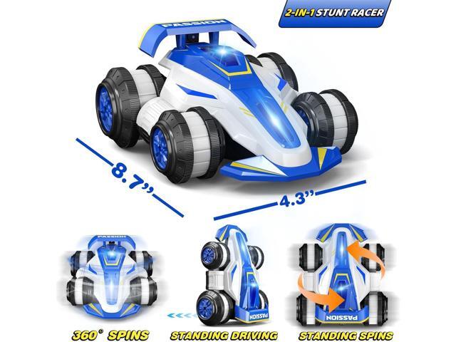 Upgraded Remote Control Car 360° Spins RC Car 2- in-1 Anti-Gravity RC Racer Wheelie Drift Stunt Car with Lights & Music Birthday Gifts Toys for 6 7 8...