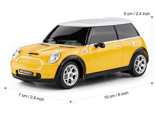 RASTAR Mini Cooper Model, 1:24 RC Cars Toy Mini Cooper Remote Control Car RC Mini Cooper Car Toy for Kids, Yellow