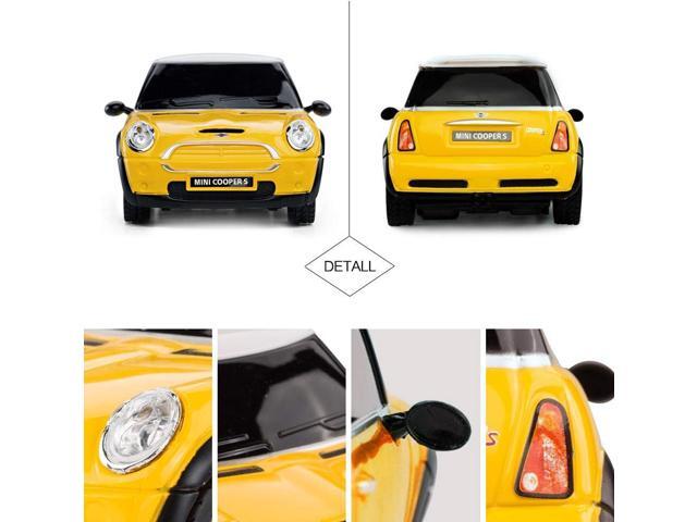 RASTAR Mini Cooper Model, 1:24 RC Cars Toy Mini Cooper Remote Control Car RC Mini Cooper Car Toy for Kids, Yellow