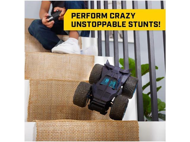 DC Comics, Batman Stunt Force Batmobile, Indoor Remote Control Car, Turbo Boost & Crazy Stunts, Collectible Super Hero Kids Toys for Boys and Girls 4+