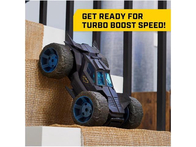 DC Comics, Batman Stunt Force Batmobile, Indoor Remote Control Car, Turbo Boost & Crazy Stunts, Collectible Super Hero Kids Toys for Boys and Girls 4+