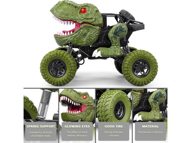 Remote Control Dinosaur Car for Kids Boys, 2.4Ghz All Terrain Remote Control Dinosaur Truck with Light, Rechargeable 4WD Off Road RC Car Toys for...