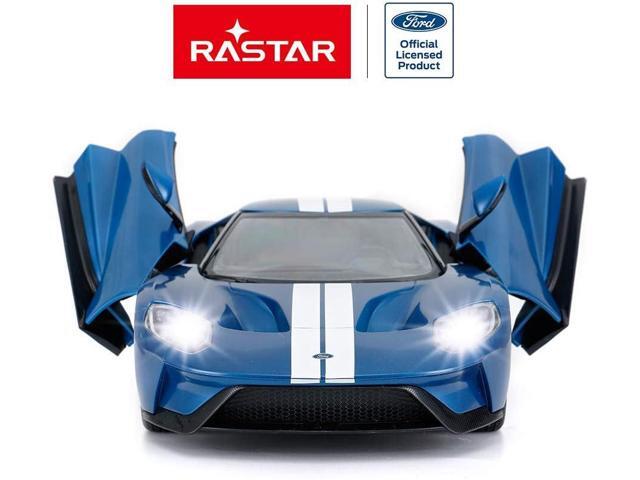 RASTAR RC Car 1/14 Ford GT Remote Control RC Race Toy Car for Kids, Open Doors by Manual, Blue (2.4GHz)