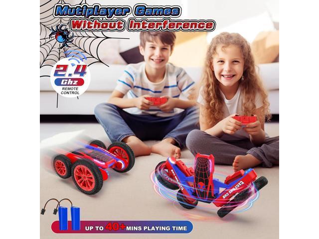 Spider Remote Control Car for Kids - 2.4Ghz Fast RC Stunt Cars, 360° Rotating 4WD RC Crawler with Lights, Rechargeable Car Toy for Boys Ages 6 7 8...