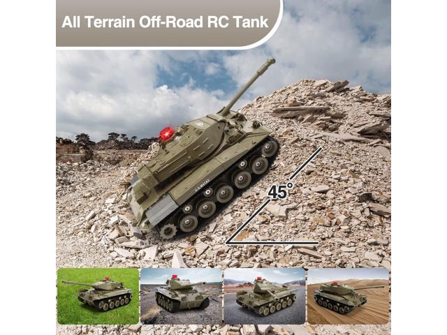 Remote Control Tank for Kids, M41A3 American Army Battle Tank, Programmable RC Tanks with Lights & Realistic Sounds, RC Military All Terrain...