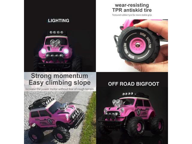 10Leccion Remote Control Car for Girls, Pink RC Truck with Two Rechargeable Batteries, Toys for 3,4,5,6,7,8 Year Old Girls, Birthday Ideas for...