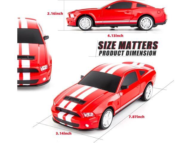 BDTCTK Remote Control 1/24 Ford Mustang Shelby GT500 RC Model Car, Toys for Kids and Adults Red