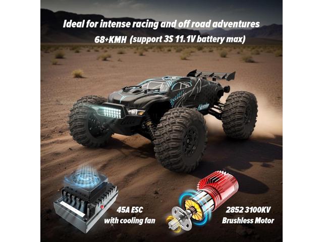 Hosim 1:10 Brushless RC Cars for Adults, 68+KMH Remote Control Car Fast, 4WD All Terrain Rc Trucks Off Road Waterproof Hobby Grade Large Racing...