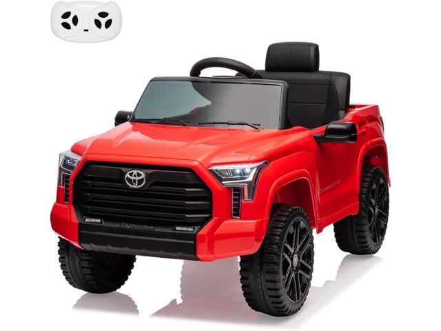 12V Ride on Car for Kids, Licensed Toyota Ride on Truck, Battery Powered Electric Car with Remote Control, MP3, LED Lights, Suspension System,...