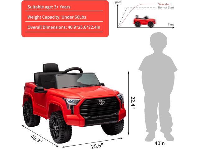 12V Ride on Car for Kids, Licensed Toyota Ride on Truck, Battery Powered Electric Car with Remote Control, MP3, LED Lights, Suspension System,...