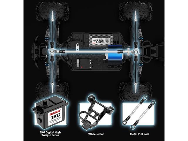 Hosim RC Cars, 1:10 Scale 48+ KMH Remote Control Car for Adults Boys, 4X4 Off-Road RC Truck with Headlights, All Terrains Waterproof Hobby Grade...