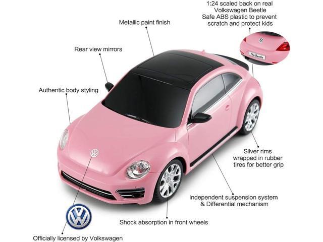 RASTAR Beetle Remote Control Car, 1:24 Scale Beetle RC Toy Car for Kids, Pink Beetle