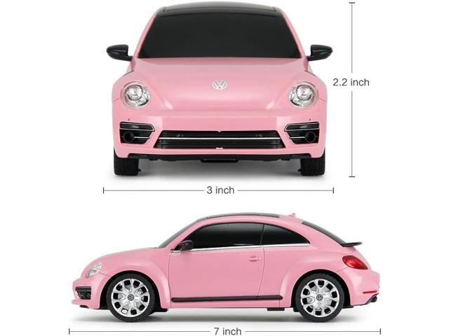 Radio Remote Control 1/24 Scale Volkswagen Beetle Licensed RC Model Car (Pink)