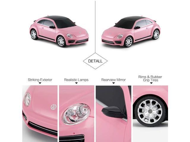 Radio Remote Control 1/24 Scale Volkswagen Beetle Licensed RC Model Car (Pink)