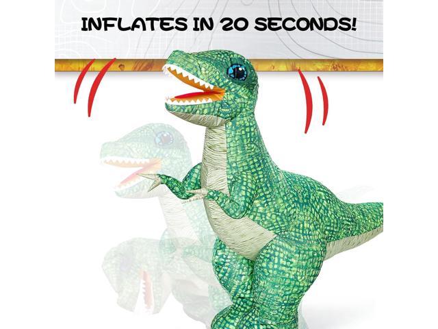 2.4GHZ Remote Control Inflatable Dinosaur Toy for Kids,Realistic Electric Toy Dinosaur with 360°Rotation,Forward & Backward,Rechargeable Walking...