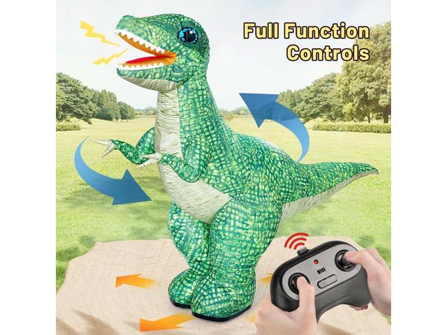 2.4GHZ Remote Control Inflatable Dinosaur Toy for Kids,Realistic Electric Toy Dinosaur with 360°Rotation,Forward & Backward,Rechargeable Walking...