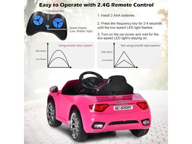 Costzon Ride on Car, Pink Licensed Maserati Gbili 12V Battery Powered Electric Car with Parent Remote Control & Manual Modes, Horn, Lights, MP3,...
