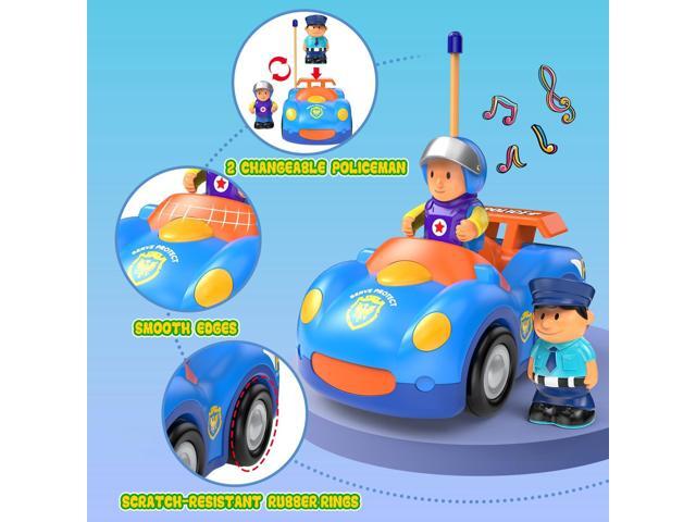 Remote Control Car for Toddlers, RC Police Car Toys for 2 3 4 5 Year Old Boy, Radio Controlled Car Ages 2-4 with Lights & Music, First Birthday...