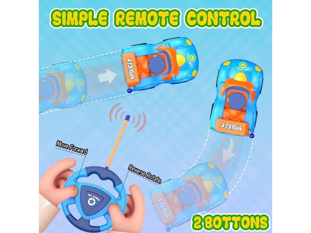 Remote Control Car for Toddlers, RC Police Car Toys for 2 3 4 5 Year Old Boy, Radio Controlled Car Ages 2-4 with Lights & Music, First Birthday...