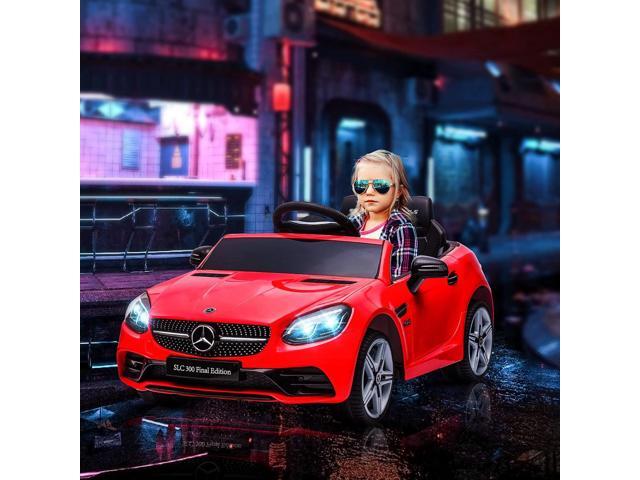 Aosom Mercedes SLC 300 Licensed Kids Electric Car with Remote Control, 12V Battery Powered Kids Ride on Car with Music, Lights, Suspension for 3-6...