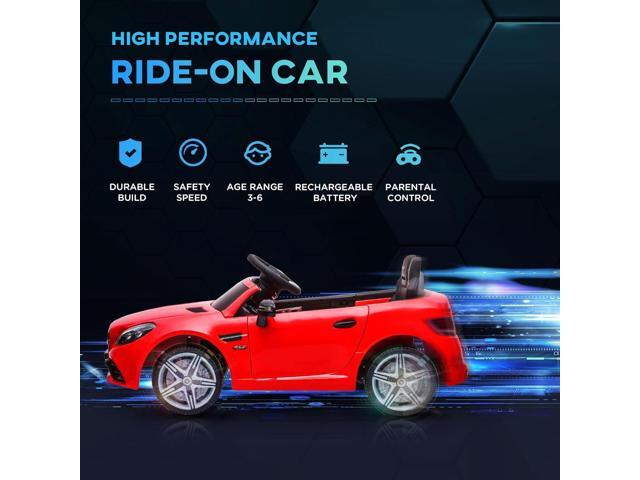 Aosom Mercedes SLC 300 Licensed Kids Electric Car with Remote Control, 12V Battery Powered Kids Ride on Car with Music, Lights, Suspension for 3-6...