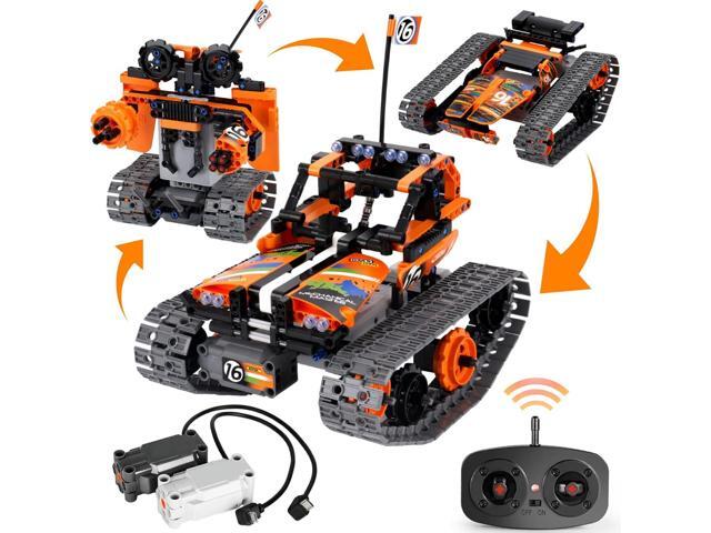 BIRANCO. STEM Remote Control Building Kit 3 in 1 RC Tracked Racer/Tank/Robot Engineering Toys, Science Construction Play Set, Toy Car Christmas for...