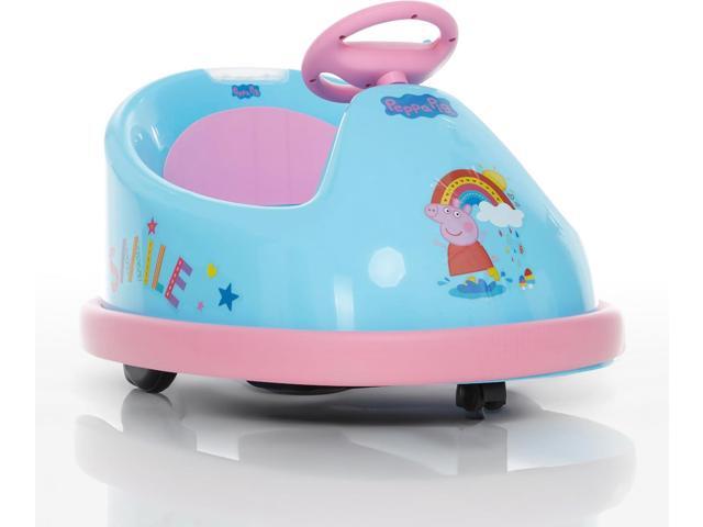 Peppa Pig Bumper Car for Kids, 2 Speed Electric Bumper Car Vehicle, Toddler Bumper Car with Remote Control and 360 Degree Turning, 6V Motor, LED...