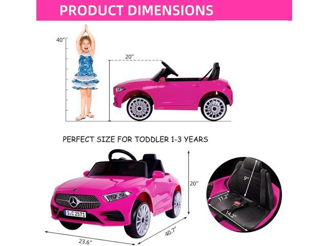 Kids Electric Ride on Car with Remote Control, 12V Licensed Mercedes Benz Kids Car Battery Powered Electric Vehicles Toy Car, Adjustable Speed,...