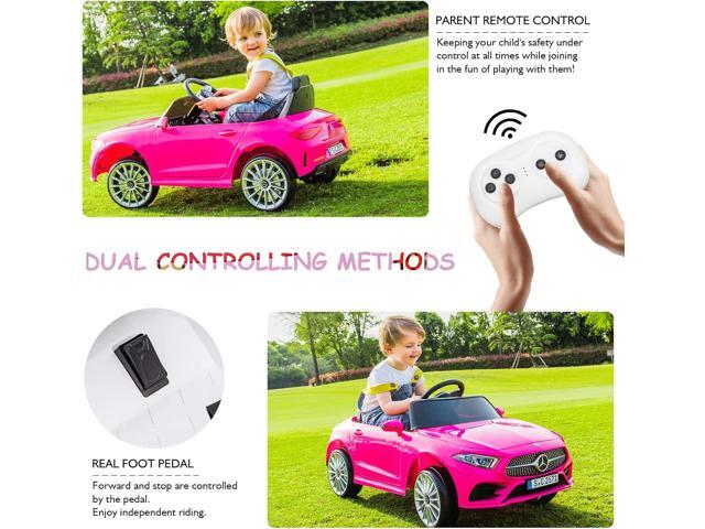 Kids Electric Ride on Car with Remote Control, 12V Licensed Mercedes Benz Kids Car Battery Powered Electric Vehicles Toy Car, Adjustable Speed,...