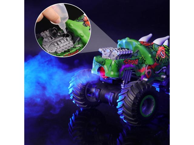 PREBOX Remote Control Monster Truck for Boys 8-12 - RC Dinosaur Car Toys for Kids Age 4-7, Birthday for Boys with Music Lights