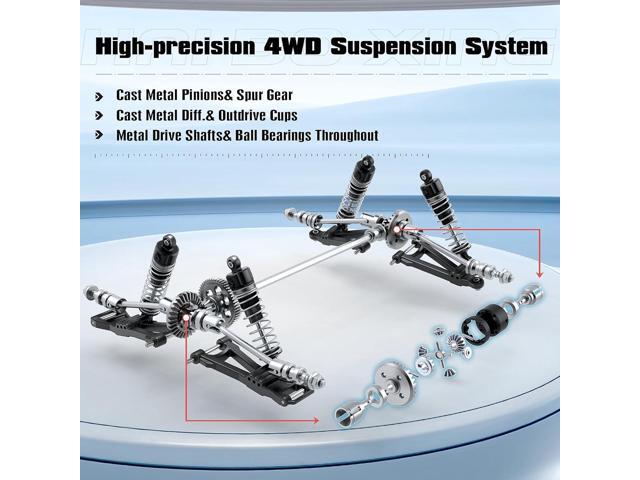 HAIBOXING RC Cars, 1:14 Hobby Fast Remote Control Cars for Adults, 39km/h High-Speed 4x4 Off-Road RC Truck RC Monster Truck Waterproof Crawler...