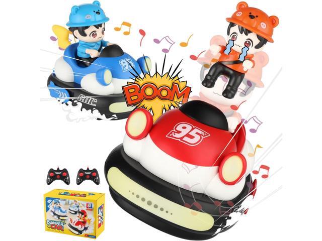 2Pcs Remote Control Cars Toys Rechargeable RC Speed Bumper Cars Mini Remote Controlled Ejector Vehicles Birthday Toy Gifts for Toddler Child Teen