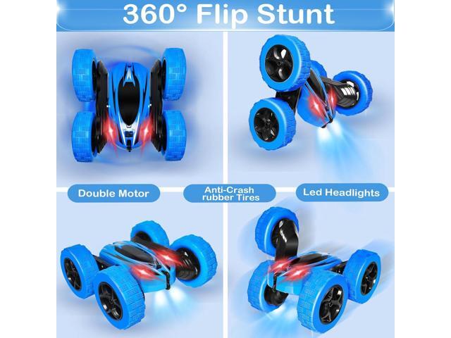 FREE TO FLY Remote Control Car Boys Toys: 360 Flip Rc Cars 2.4Ghz Double-Sided Rotating Stunt Car 6 7 8 9 10 11 12 Year Old Kids Girls Outdoor Indoor