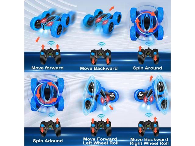 FREE TO FLY Remote Control Car Boys Toys: 360 Flip Rc Cars 2.4Ghz Double-Sided Rotating Stunt Car 6 7 8 9 10 11 12 Year Old Kids Girls Outdoor Indoor