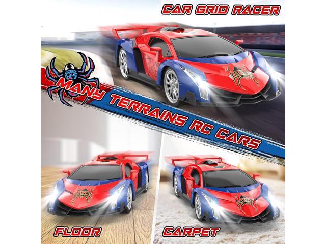 Growsland 2024 Remote Control Car for Kids, RC Cars for Boys Kids 1:18 Electric Vehicle Toy Car Hobby Racing Car Toys with Lights & Controller,...