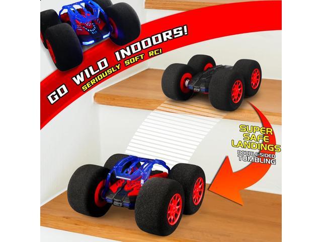 Stunt Remote Control Car with Oversized Sponge Tires Outdoor Indoor RC Car 2.4GHz Electric Race Stunt Vehicle Toy Double Sided 360° Rolling...