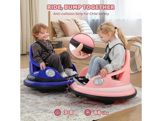 ELEMARA Bumper Car for Kids,1.9mph Max,12V Toddler Ride on Toys with Remote Control,2-Speed,2 Playing Modes,360 Degree Spin,Bumping Toy Gifts...