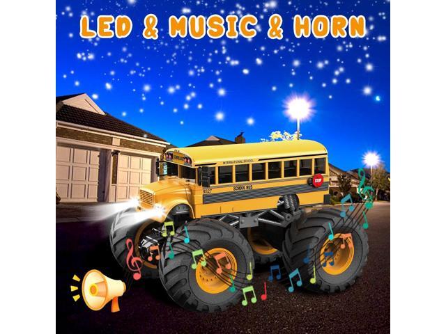 Remote Control Car, RC Fire Truck for Kids, RC Monster Truck Toy 2.4GHz 1:18 Scale Model Vehicle with LED Lights Sounds Racing Sport Toy Car for...