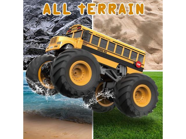 Remote Control Car, RC Fire Truck for Kids, RC Monster Truck Toy 2.4GHz 1:18 Scale Model Vehicle with LED Lights Sounds Racing Sport Toy Car for...