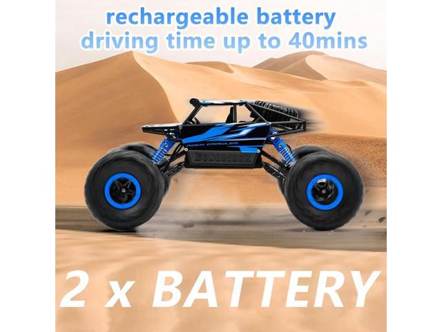 Cheerwing 1:18 Rock Crawler 2.4Ghz Remote Control Car 4WD Off Road RC Monster Truck 2 Battery (Blue)